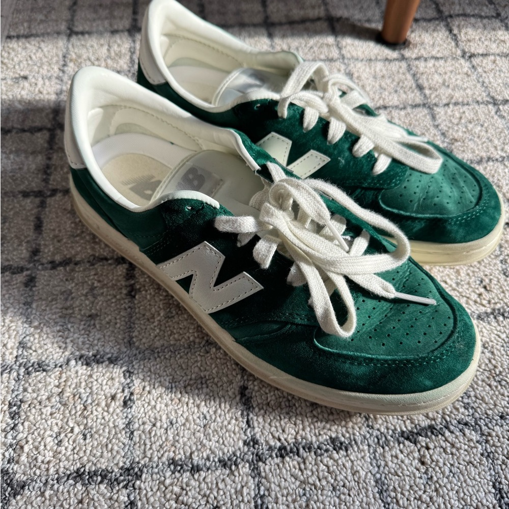 New Balance Green and White Sneakers
